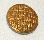Gold Colored Metal Button a basketweave finished gold color metal button